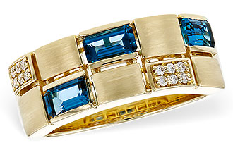 A311-79882: LDS RG .94 LONDON BLUE TOPAZ 1.00 TGW
